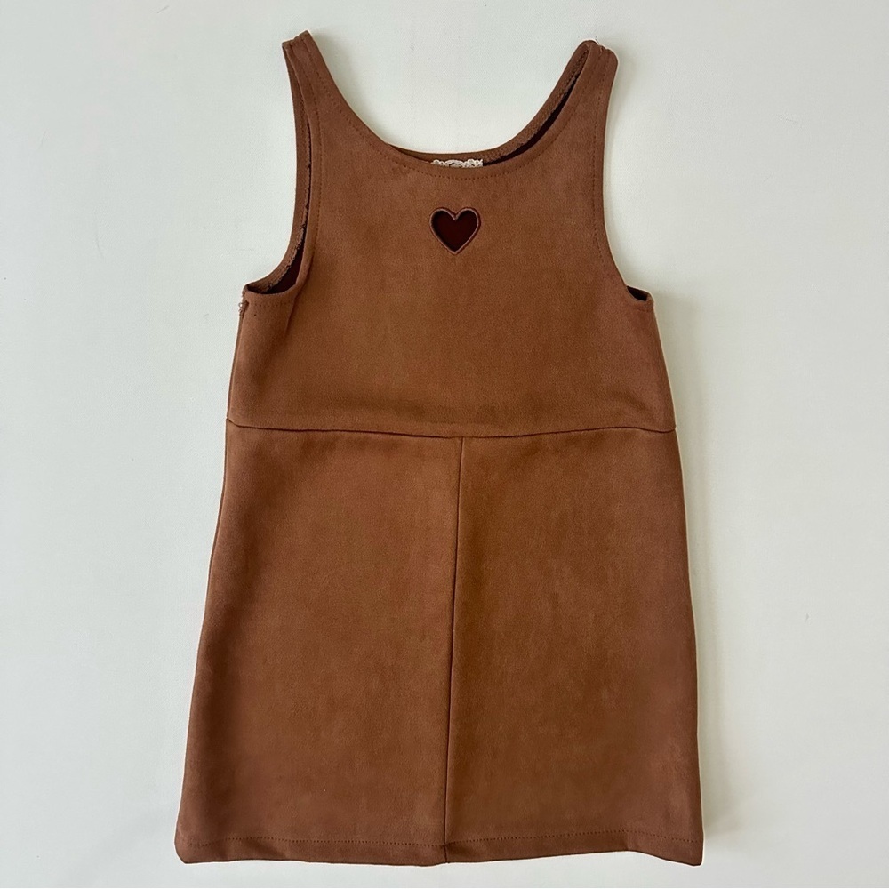 btween Brown Heart Detail Sleeveless Dress Size 6